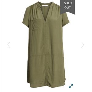 Magenta drop waist shift dress